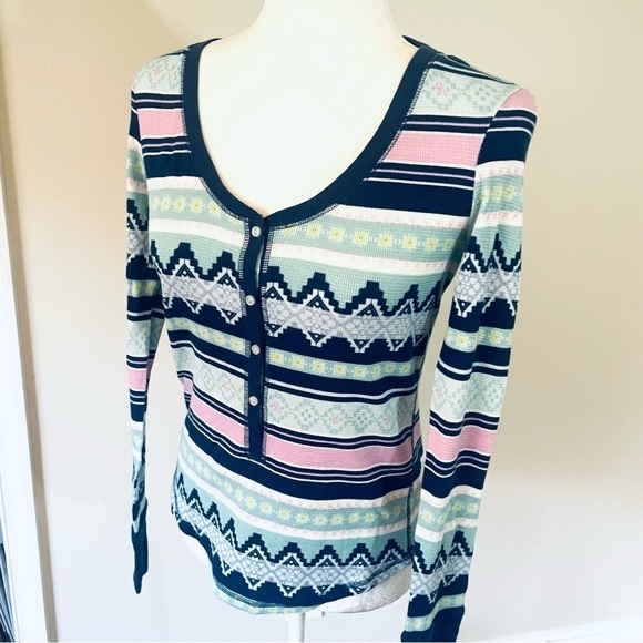 Victoria’s Secret Thermal Cotton Pajama Top with Long Sleeves Size XS - Picture 2 of 8